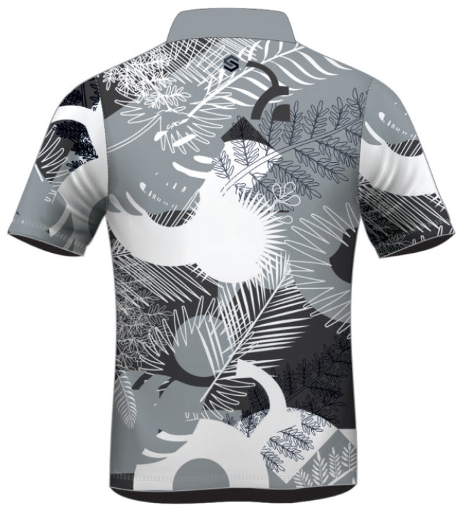 ULTIMATE365 PRINTED MESH GOLF POLO Grey Wild