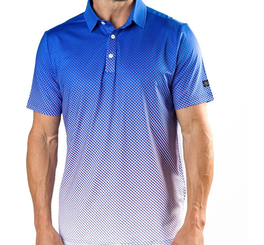 ULTIMATE365 PRINTED MESH GOLF POLO Mulligan