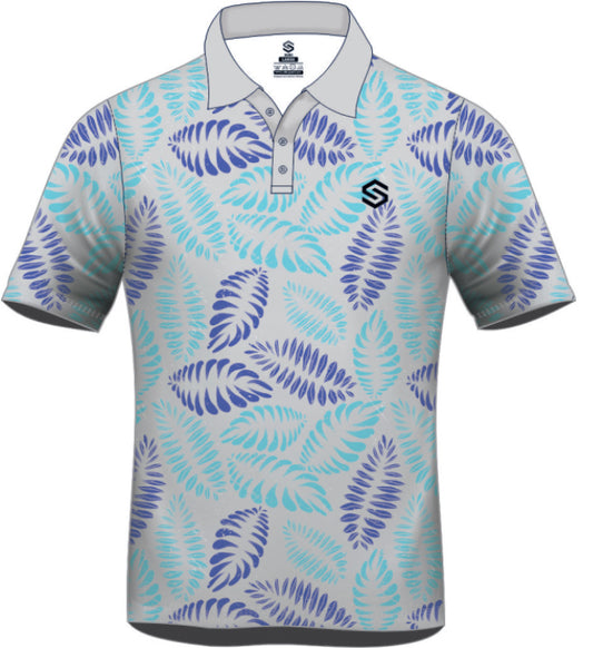 ULTIMATE365 PRINTED MESH POLO SHIRT Leaf